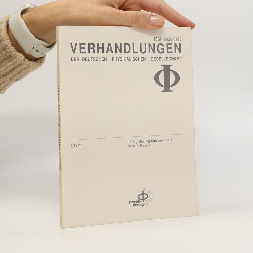 Various authors Verhandlungen der Deutschen Physikalischen Gesellschaft