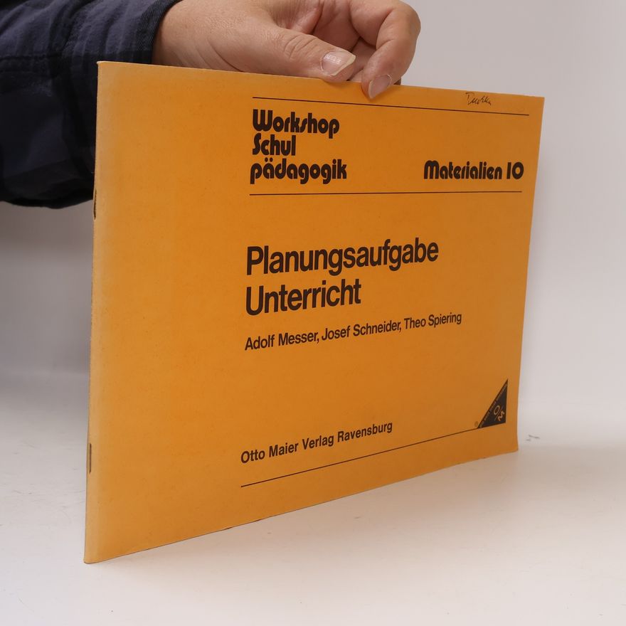 Theo Spiering Workshop Schulpädagogik - 10: Planungsaufgabe Unterricht