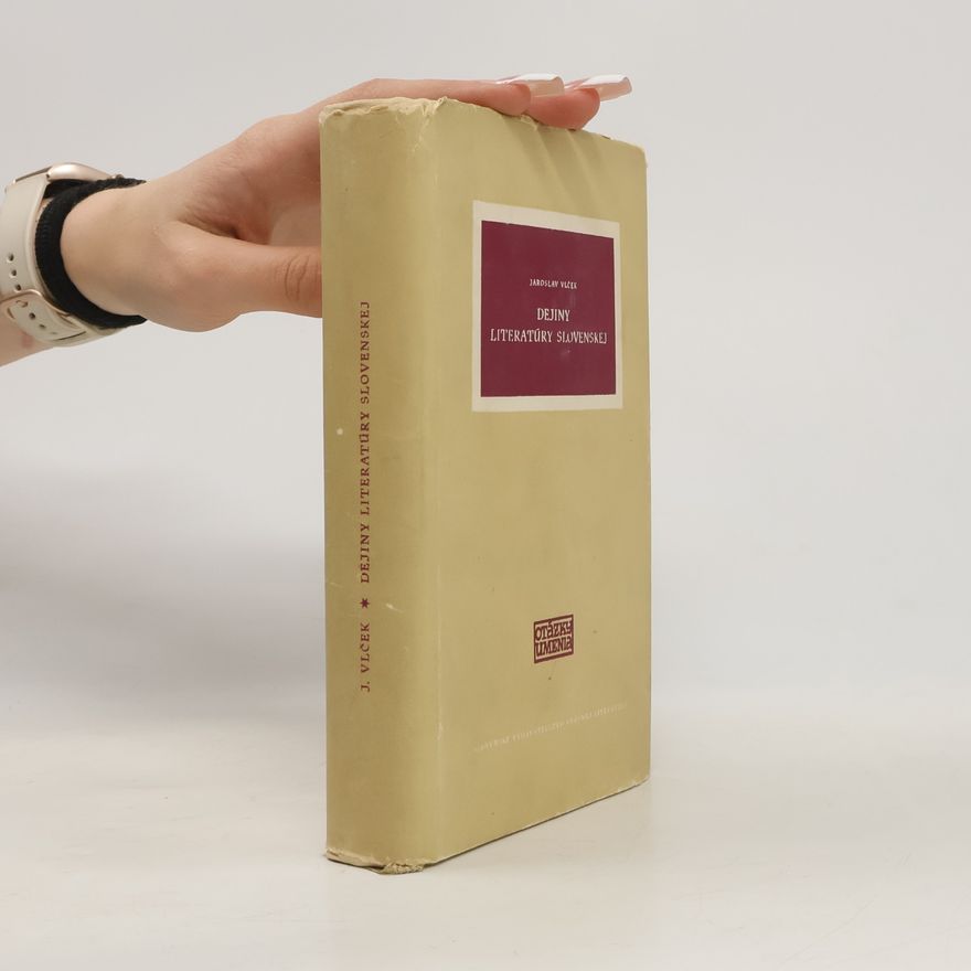 Jaroslav Vlček Dejiny literatúry slovenskej