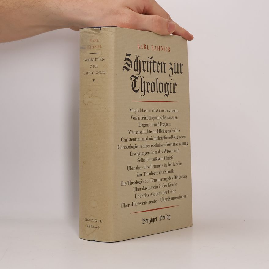 Karl Rahner Schriften zur Theologie V