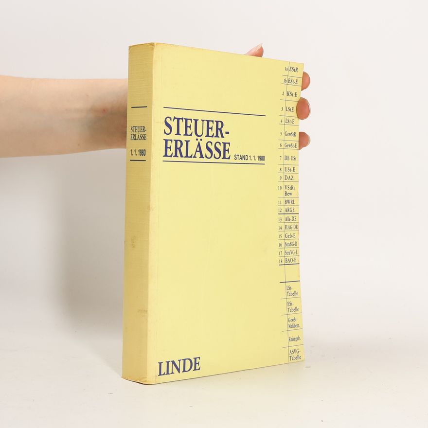 Autorenkollektiv Steuer-Erlässe - Stand 1.1. 1980
