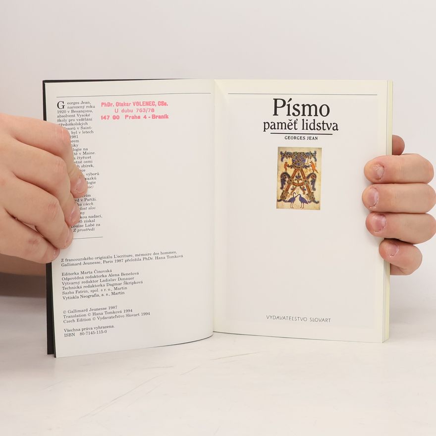Jean-Georges Ploner Písmo - paměť lidstva