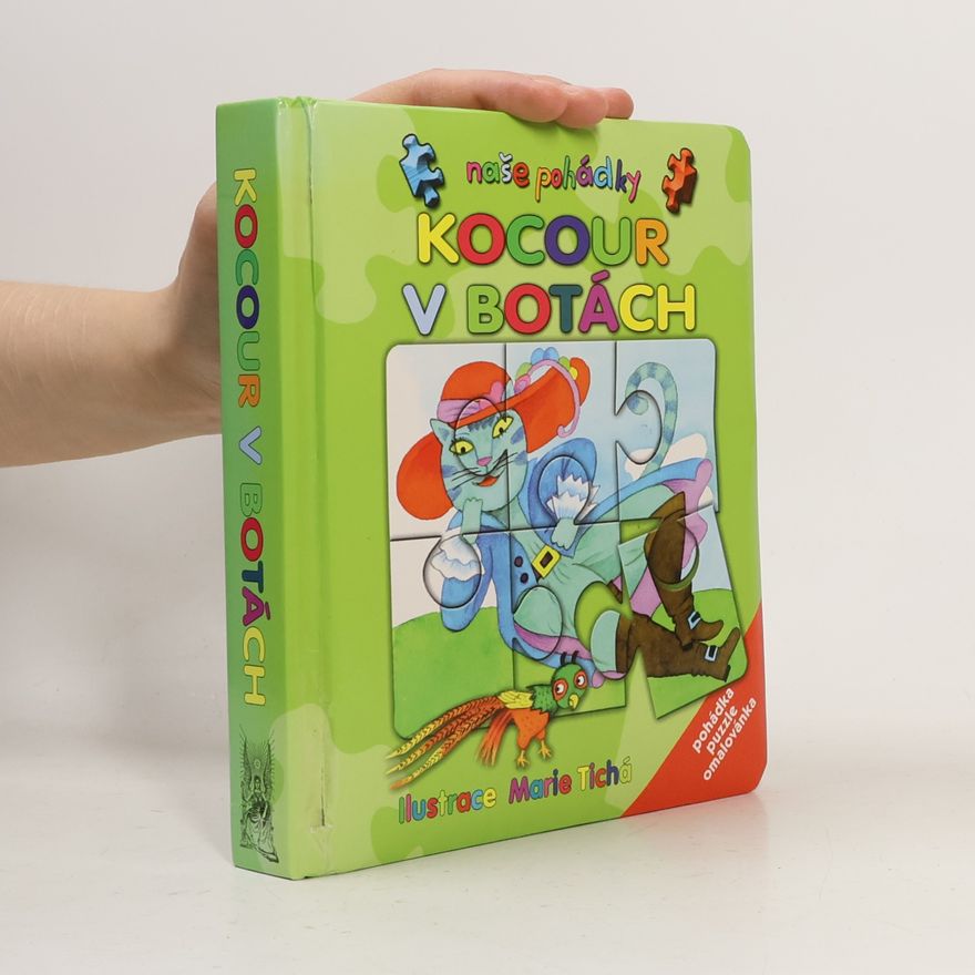 Marie Tichá Kocour v botách: Pohádka, puzzle, omalovánka