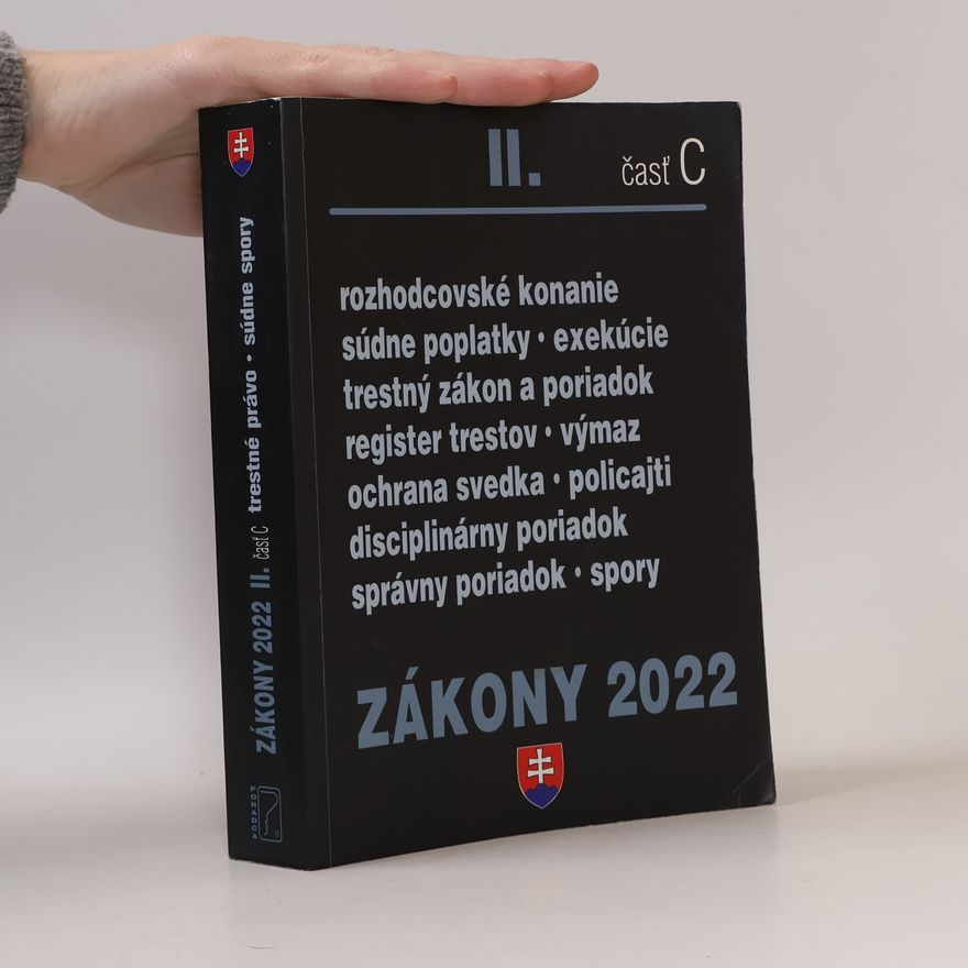 Auteurscollectief Zákony 2022 II. část C trestné právo, súdné spory