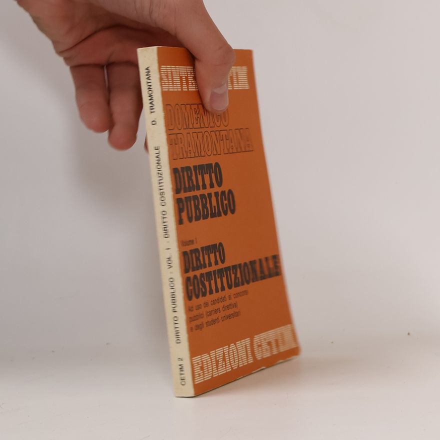 Domenico Tramontana Diritto pubblico, Vol. I: Diritto costituzionale