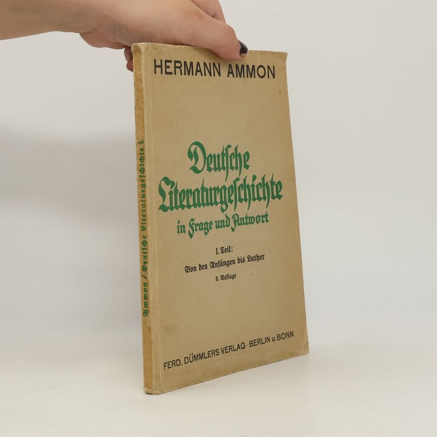 Hermann Ammon Deutsche Literaturgeschichte in Frage und Antwort 1